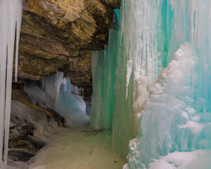 icicles on a cliff