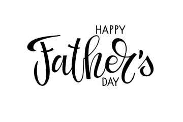 Happy Father's Day text template. Handwritten calligraphy vector illustration. Father's Day card. Modern brush calligraphy. Sublimation print for mug, t-shirt, sticker, brochure, poster, label