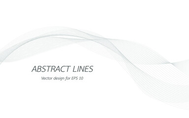 Abstract wave design geometric pattern. Background digital technology line frequency, smooth stripe, color tone white gray and black. Graphic element concept with copy space, crypto currency. Vector.