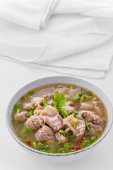 Spicy soup with pork ribs