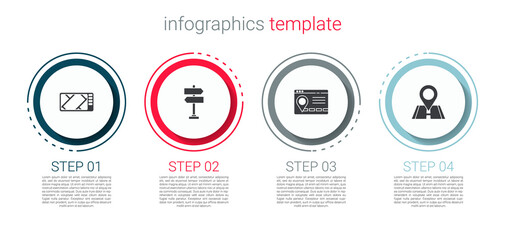 Set Gps device with map, Road traffic sign, Infographic of city navigation and Location. Business infographic template. Vector