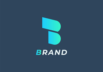 Initial Letter B Modern Logo, Initial Letter Logo For Company Name, Alphabet Logo Template Ready For Use, Modern Initial Logo  © Aji bayu