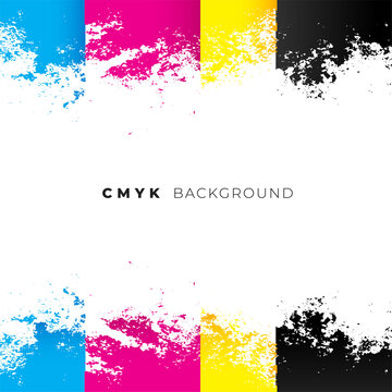 Abstract Cmyk Watercolor Background Design