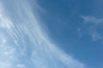White clouds and blue sky