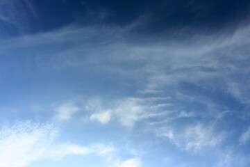 White clouds and blue sky