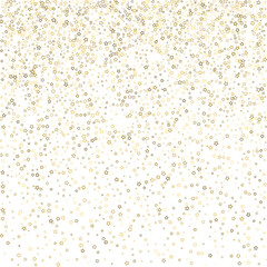 Gold Glitter Stars. Luxury Shiny Confetti.