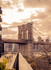 Stadt Brücke Stadt Brooklyn schöner Ort