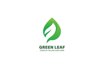 Green Leaf Organic Nature Fresh Logo Template