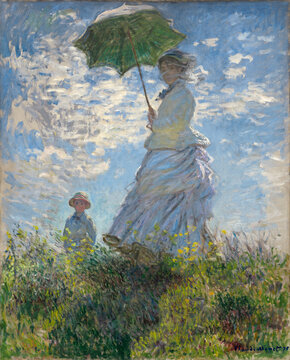 Claude Monet, Woman With A Parasol, 1875, Oil On Canvas, National Gallery Of Art, Washington DC, Usa.