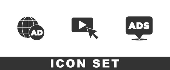 Set Advertising, and icon. Vector