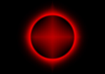 Abstract Hi-tech red circle technological design, light effect modern futuristic background