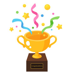 かわいいトロフィーのイラスト 金 Wall Mural Wallpaper Murals ふわぷか かわいいトロフィーのイラスト 金 Wall Mural Wallpaper Murals ふわぷか