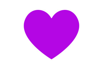 Fototapeta na wymiar Violet heart icon flat design