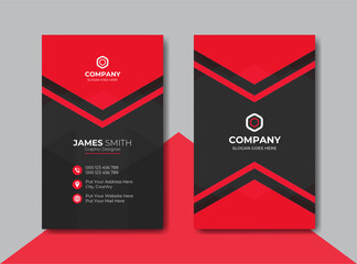 Vector abstract Clean and simple Business Card Template, Modern horizontal name card, Flat Style Vector Illustration. Stationery Design and visiting card, Creative and professional business card.