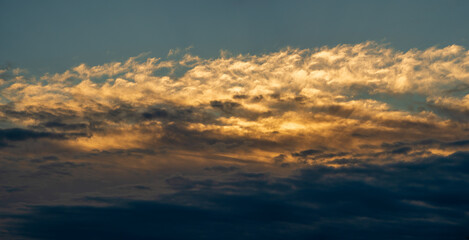 Storm clouds in the evening sky