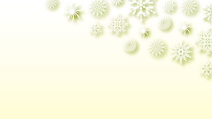 Fototapeta premium Abstract Background Winter Snowflakes witgh Shadows Vector Design Style Template
