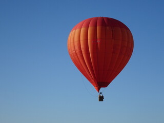 Hot air balloon in blue sky