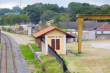 A estação de Eugênio de Melo servia para o escoamento da produção agrícola.