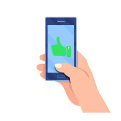 phone image and evaluation, vector illustration