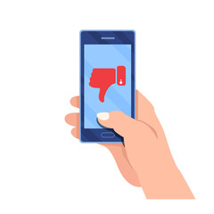 phone image and evaluation, vector illustration