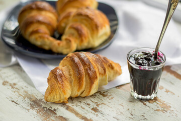 croissant and jam