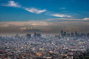 Beautiful scenery of Jakarta Skyline from Wisma Atlet Jakarta. Place where i got quarantine during covid19