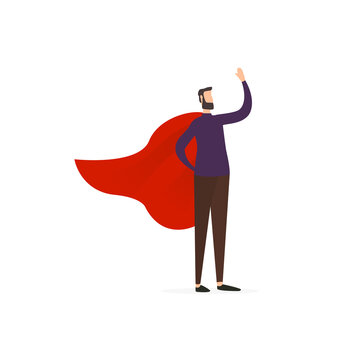 image of people, business superman concept, vector illustration