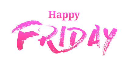 Happy Friday with Pink Summer Font.