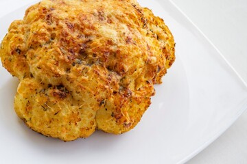 Fresh hot homemade cauliflower cheese