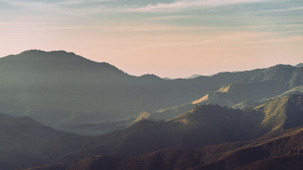 sunset in the mountains