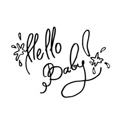 Hello Baby lettering for baby shower party. 