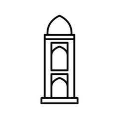 mosque icon. islamic mosque religious sign. Vector illustration.