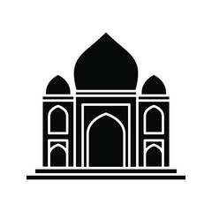 mosque icon. islamic mosque religious sign. Vector illustration.