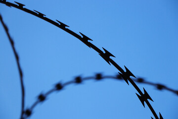 barbed wire fence fences barrier