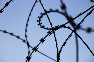 barbed wire fence fences barrier