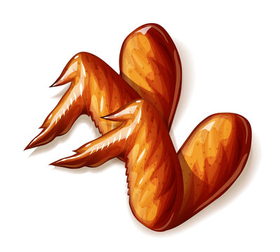 Chicken wing. Fast-food food. Eps10 vector illustration