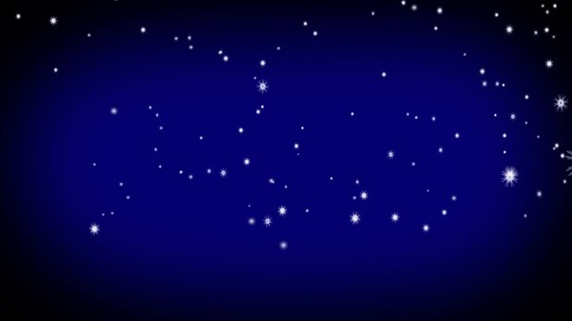 Snowflakes Animation Loop Background Blue