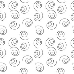 Seamless spirals pattern. Vector same spirals wallpaper or ornament.