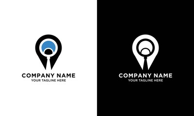 location  and tie Logo Template Design