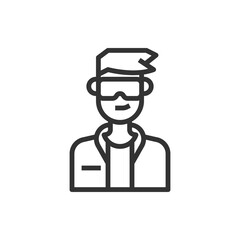 People Icon Man Gamer Vector Illustration