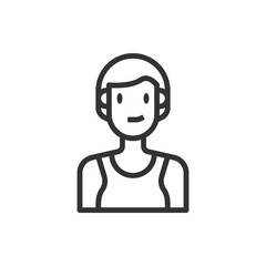 People Icon Girl Vector Illustration