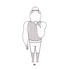 Isolated american football referee cartoon