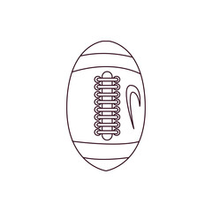 Isolated american football ball icon