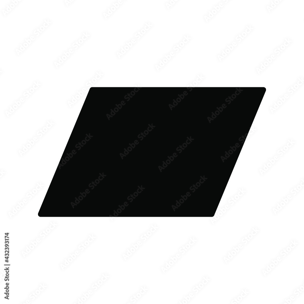 Wall mural parallelogram shape illustration vector graphic. basic shape perfect for preschool learning for chil