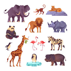 Obraz premium Zoo Animals Set