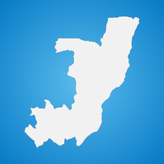 Highly detailed Republic of the Congo map with borders isolated on background