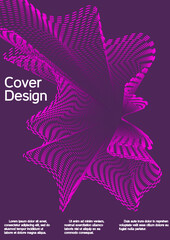 Artistic cover design. Modern design template. Creative background from abstract lines