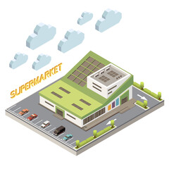 Shopping Mall Isometric Concept