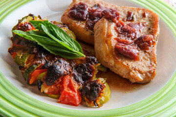 Cherry Sauce Pork Medallions