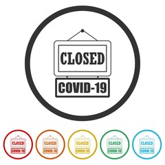 Closed due to COVID-19 sign color set